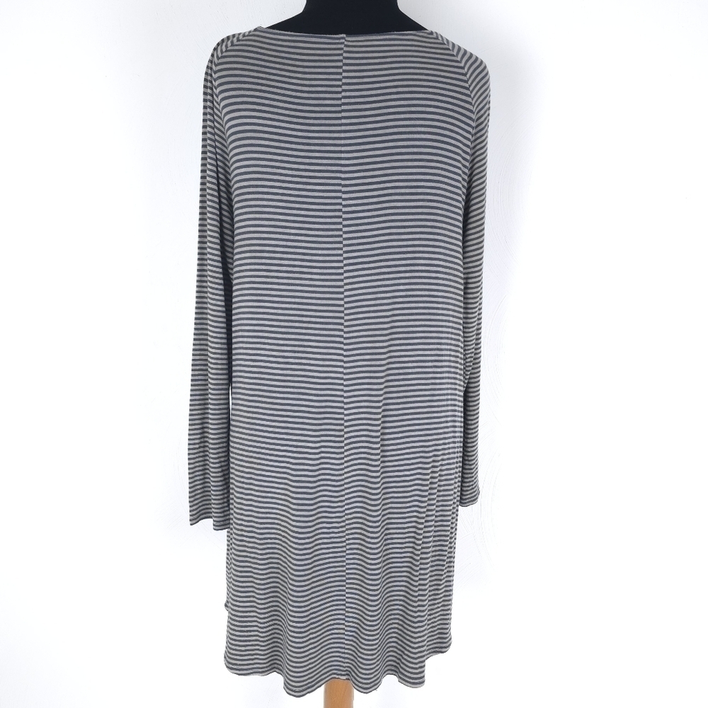 Soft Surroundings Long Sleeve Navy Stripe Dress S - Picture 4 of 9